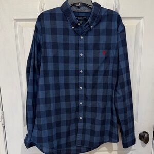 Polo by Ralph Lauren Men's Navy Checkered Shirt